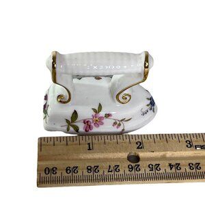 Hammersley Bone China Flat Iron Miniature Figurine Floral Design Made in England